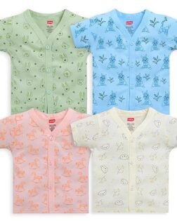 LuvLap Unisex's Printed Cotton Regular Fit H/S Jhabla Shirt