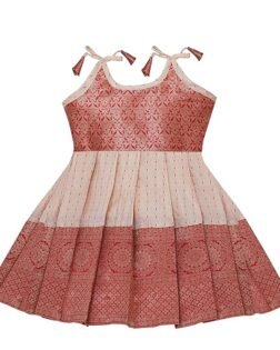 PW PLATYPUS WORLD Baby Girl's New south Indian traditional pattu pavadai Jecquard lehengha choli