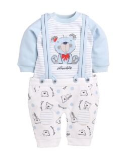 BABY GO Designer Half Sleeve Dungaree for Baby Boys