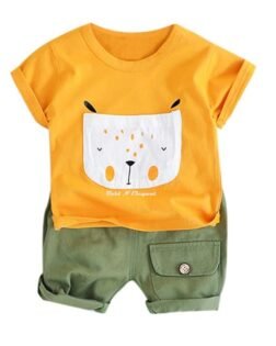 Bold N Elegant Unisex Child Cotton Solid - Be Bold Inside & Elegant Outside T-Shirt And Shorts Clothing Set