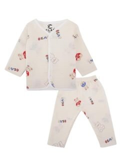 CLAP Unisex Baby 100% Muslin Full Sleeves Night Suit