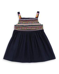 Nautinati Girls A-line Print Strap Sleeve Cotton Dress | Age 0-3Years