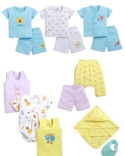 Peek A Boo by Rupa Baby Boys' Gift Set, Perfect for Baby Shower Clothing Set, 100% Cotton, Ultra Soft, Breathable