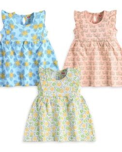 LuvLap Girl's Cotton H/S Frock