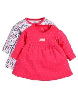 Baby GO Baby-Girl's Cotton A-Line Knee-Length Dresses