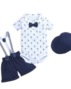 BUMZEE Boy's Cotton Printed Bodysuit & Short Set