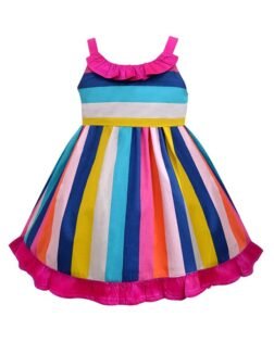 A.T.U.N. (ALL THINGS UBER NICE) Girls Skater Printed Cotton Julie Knee Length Sleeveless Dress