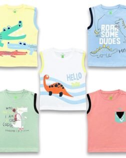 YUV Baby Boy's & Baby Girl's T-Shirt (Set of 5)