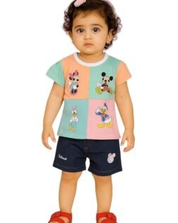 Baby Girls Party & Festive Top Shorts Set | Stylish & Comfortable Outfit for Toddlers & Kids | Soft Fabric, Ideal for Birthdays, Celebrations, Summers