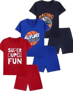 T2F Baby Boys and Baby Girls T-Shirt and Shorts Clothing Set (Pack of 3)