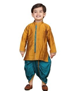 POLKA TOTS Elegant Traditional Dhoti Kurta Set for Baby Boys – Soft Cotton Ethnic Dress for Festivals And Weddings