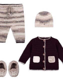 Handmade Crochet Knitted Pyjamas Sweater Set with Cap and Shoes for Boys & Girls for Wedding Birthday Party Photography Baby Showers New Born 0-24 Months