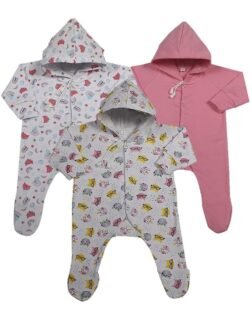 CUBS & HUGS New Born Baby Clothes Set Romper & Sleepsuit For Baby (Pack of 3)