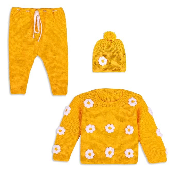 Handmade Crochet Knitted Cord Set Pyjamas Sweater for Baby Boys & Girls Wedding New Born Showers Photography 0-24 Months in