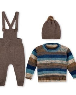 Handmade Crochet Knitted Multicolor Bib Pyjamas Sweater Set with Cap for Baby Boys & Girls for Birthday Wedding Party New Born Showers Photography 0-24 Months.