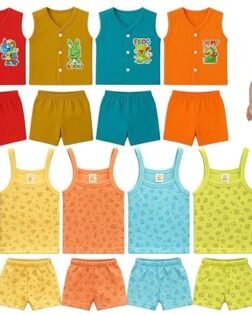 Dress for new born baby set 0-3 Months| Just born baby Cotton Clothes For Girl & Boy| Jabalas Top & Short Set 10 Piece Combo| Infant Baby 3kg Clothing Set