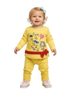 A.T.U.N. (ALL THINGS UBER NICE) Baby Girls Cotton Full Sleeves T-Shirt and Pyjama Set | Soft Printed Clothing Set | Comfortable Stylish Playtime Outfit