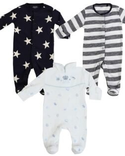 Newborn Baby Front Open Long Sleeve 100% Cotton Unisex Sleep Suit/Romper