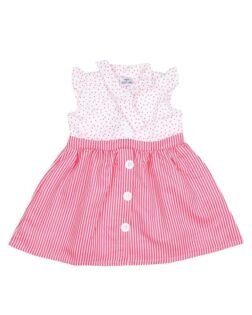 Doodle Dress for Baby Girls| Breathable Frock for Girls| Baby Girl Dress| Knee Length Dress for Girls| Baby Frocks Waist Tie-up| Cap Sleeves Kids Frock| Age 6 Months to 4 Years