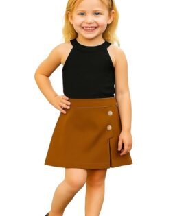 A.T.U.N. (ALL THINGS UBER NICE) Girls Stylish Two Piece Outfit Set with Sleeveless Tank Top and Skort | Casual Summer Clothing