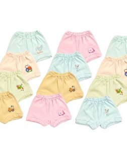 Baba & Baby Kids 100% Cotton Underwear/Drawer/Briefs/Panty-Multicolor Pack of-12
