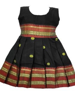 Girl's Traditional Ethnic Wear NarayanPeth Butti Design Sleeveless Frock
