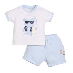 BABY GO 100% Pure Cotton T-shirt and Shorts Set for Baby Boys