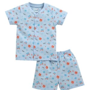 BUMZEE Baby Boys Cotton Half Sleeves Jabla & Short Set
