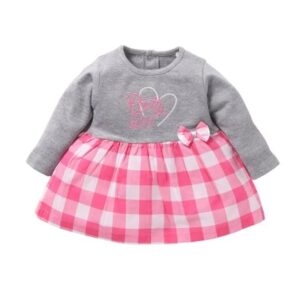 Baby GO Baby-Girl's Cotton A-Line Knee-Length Dresses