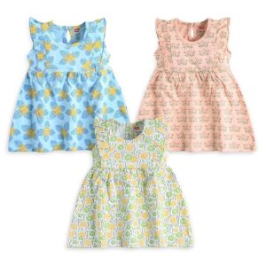 LuvLap Girl's Cotton H/S Frock