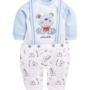 BABY GO Designer Half Sleeve Dungaree for Baby Boys