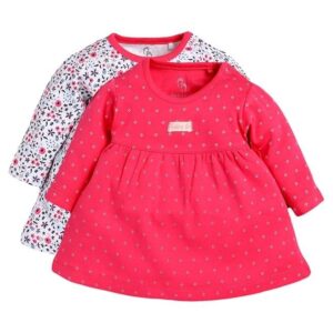 Baby GO Baby-Girl's Cotton A-Line Knee-Length Dresses