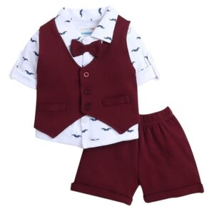 BUMZEE Boy's Cotton Casual Formal Set