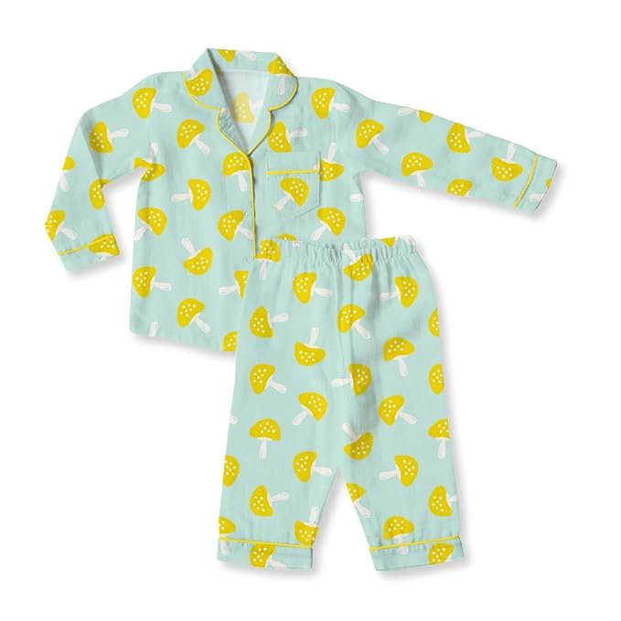 The Boo Boo Club Stylish Print Muslin Night Suit | Soft, Breathable Fabric for Sensitive Skin | Flexible Relaxed Fit Pyjama Sets for All Seasons | for Boys and Girls