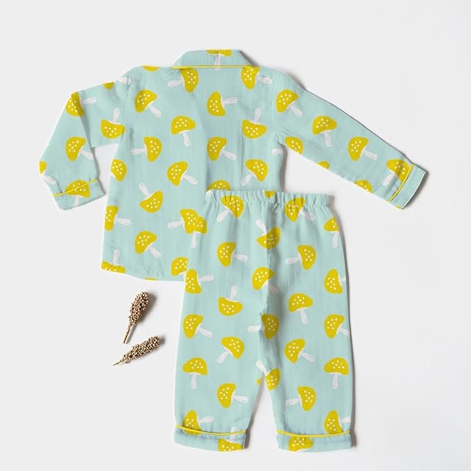 The Boo Boo Club Stylish Print Muslin Night Suit | Soft, Breathable Fabric for Sensitive Skin | Flexible Relaxed Fit Pyjama Sets for All Seasons | for Boys and Girls - Image 2