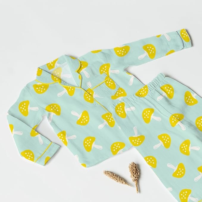 The Boo Boo Club Stylish Print Muslin Night Suit | Soft, Breathable Fabric for Sensitive Skin | Flexible Relaxed Fit Pyjama Sets for All Seasons | for Boys and Girls - Image 3
