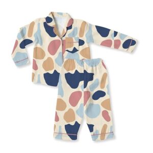 The Boo Boo Club Stylish Abstract Print Muslin Night Suit | Soft, Breathable Fabric for Sensitive Skin | Flexible Relaxed Fit Pyjama Sets for All Seasons | for Boys and Girls